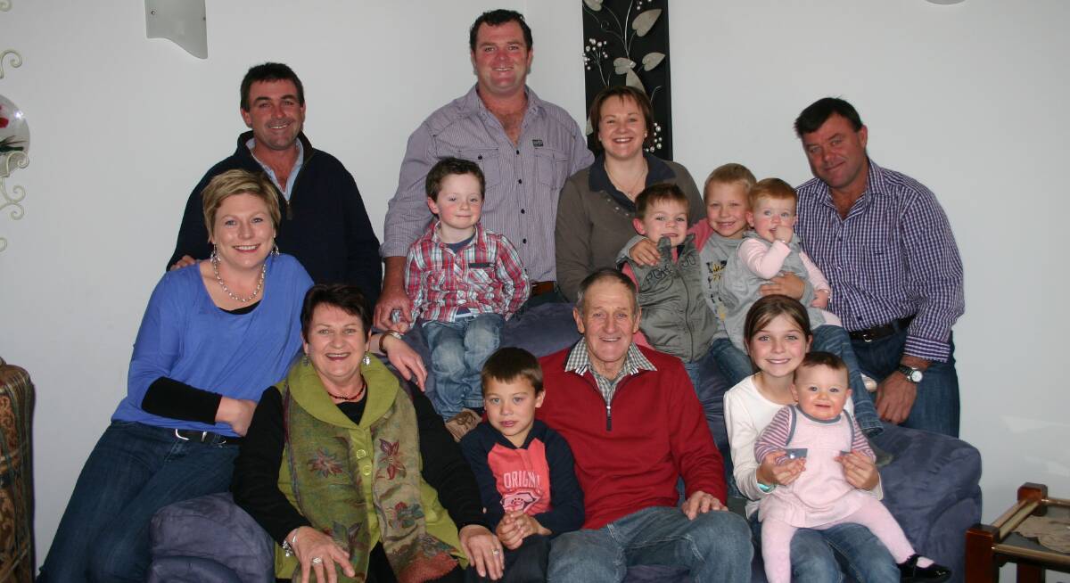 The family rallied around Lorna Ann Jamieson (green vest) after she was diagnosed with motor neurone disease in 2011.