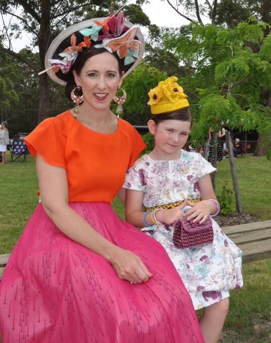 Sally Martin and daughter Emilie Dhu from Canberra came for a girls' day out and each took third in their fashions competition.