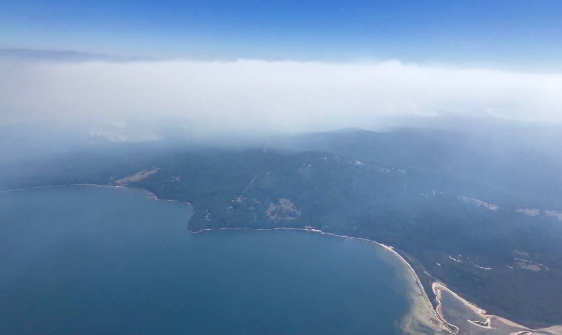 Tathra from the air on Monday, March 19.
