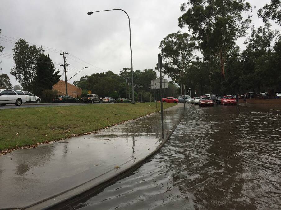 FLOODED: Batemans Bay High School was flooded as a result of heavy rains on Monday, February 19.