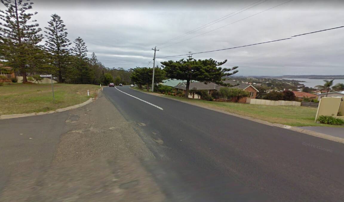 The intersection of Hector McWilliam Drive and Winston Place, Tuross Head, where a serious crash occurred in March, 2018. File picture.