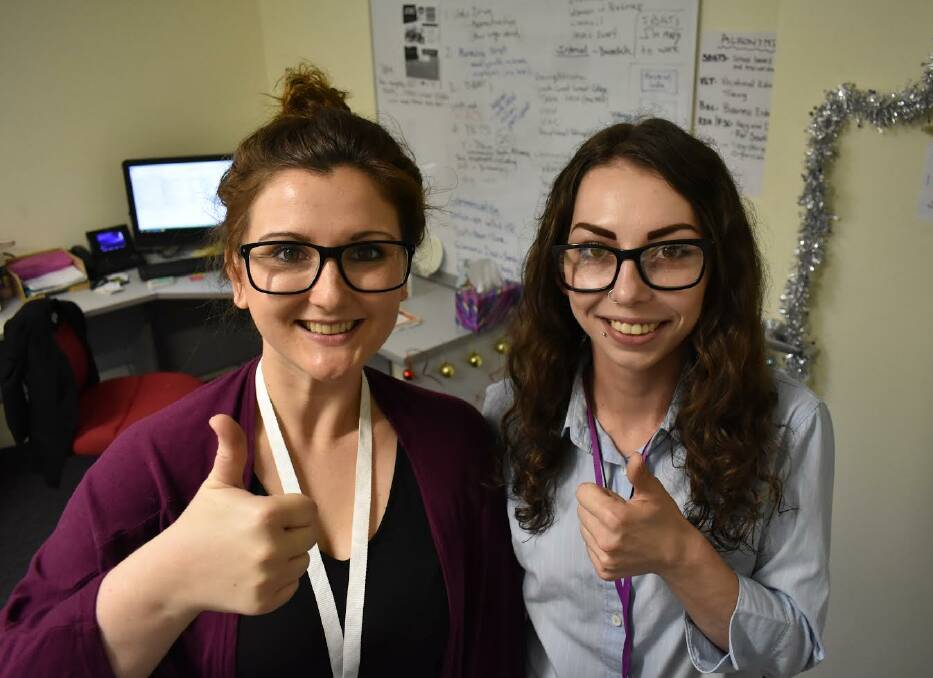 JOBS FOR YOUTH: Eurobodalla Youth Employment Project's Amy Kovacs and business administration trainee Makaela Latham are keen to hear from young people looking for work and businesses interested in employing youth.