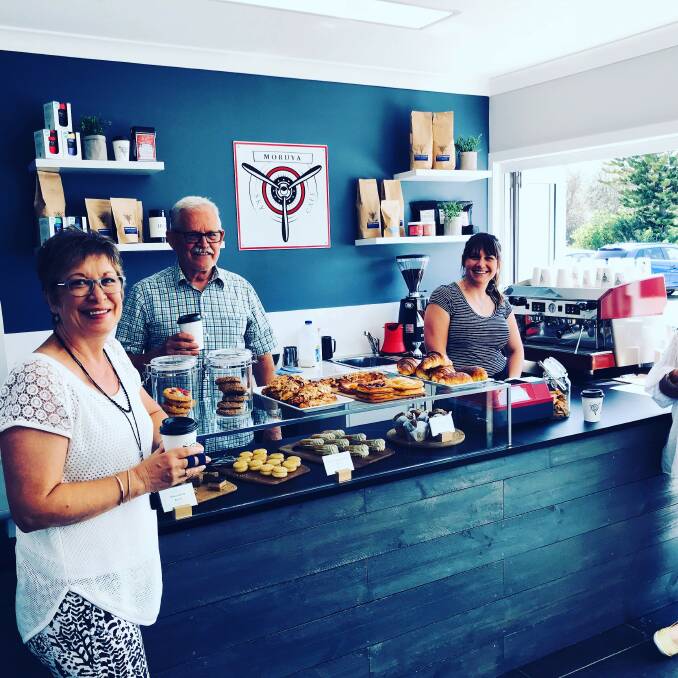 TAKING FLIGHT: The Moruya Sky Café, now open at Moruya Airport, serves award-winning locally-roasted coffee from The Venetian to commuters and campers.