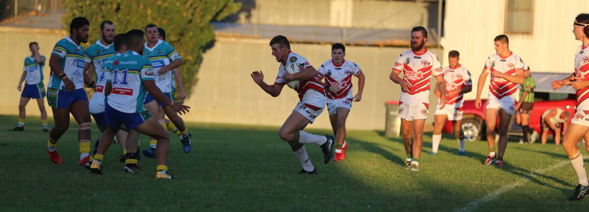 Work rate: hard-working front rower Luke Ingram is one of three players selected in the Monaro 23s, while Group 16 launched the season draw this week. 