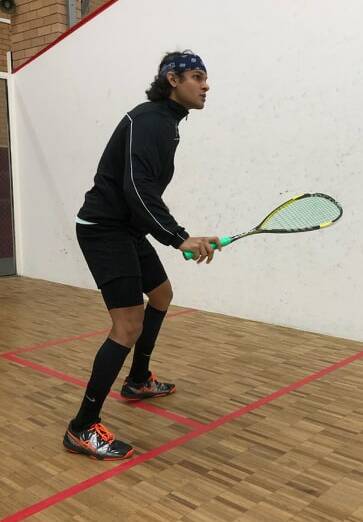 Globetrotter: Aadit Zaveri is ready to take on the Australian Open of squash this week in Bega on the back of an incredible journey in the sport. 