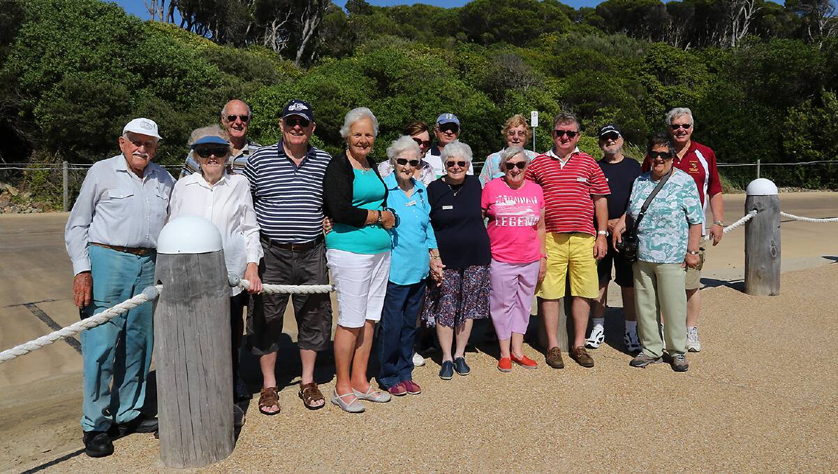 CLUB OUTING: Narooma Probus Club in Mallacoota, Victoria, during a three-day club outing last week attended by 15 members. 