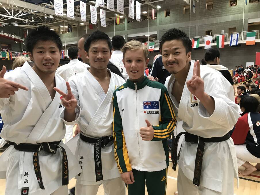 Photos of Jack at the JKA Karate World Cup