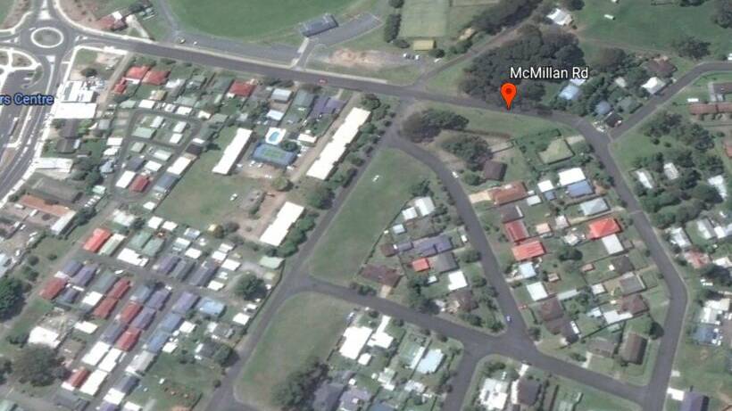 NSW Budget will prioritise finding for the construction of almost 500 metres for a “long overdue” shared path on McMillan Road, Narooma. Photo Google Earth 