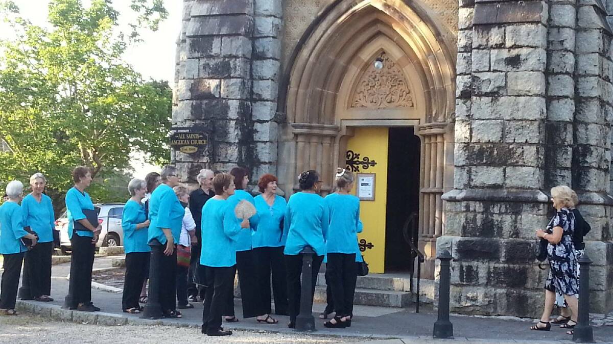  STUNNING VENUE: The Montague Choristers prepare for a previous performance at the stunning venue of All Saints’ Church, Bodalla. 