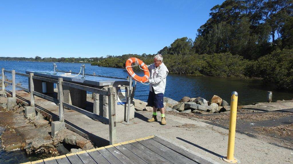 The replacement Angel Ring for Preddy's Wharf, Moruya River.