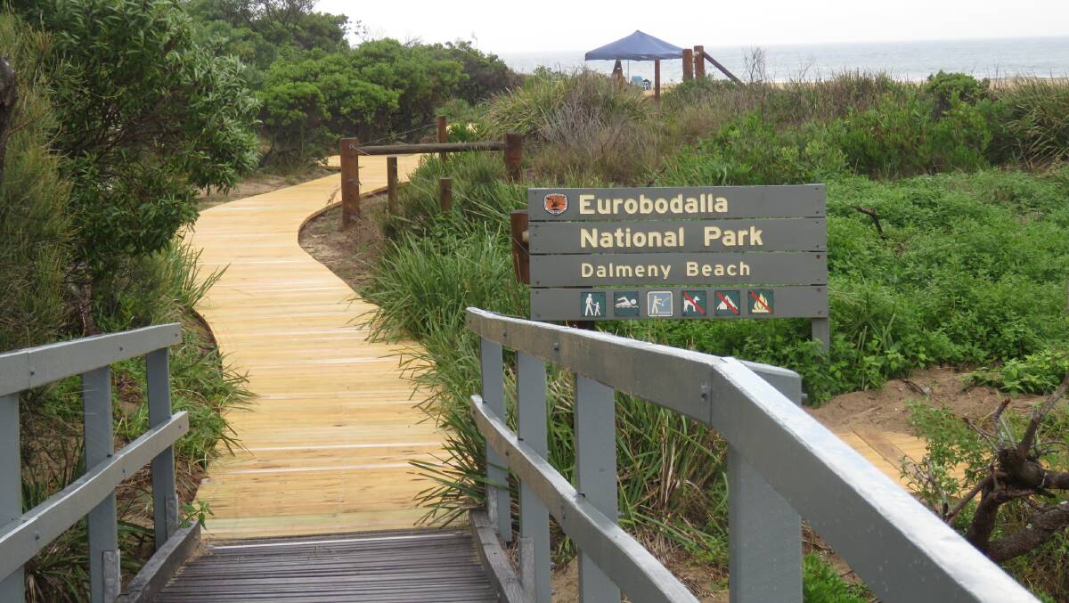 NEW BOARDWALK: Also at Dalmeny beach, there has been a new boardwalk to the beach constructed by the National Parks and Wildlife Service. Photo: David Andrew