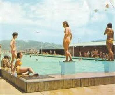 HISTORIC POOL: The Narooma Pool pictured in the 1960s prior to the roof being installed. Photo from the Narooma Swimming Club website.