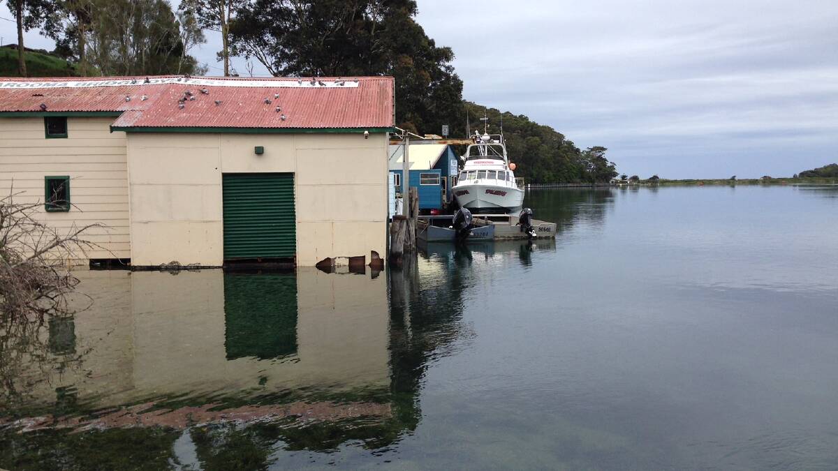 Photos of king tides at Narooma on and around Dec. 6, 2017