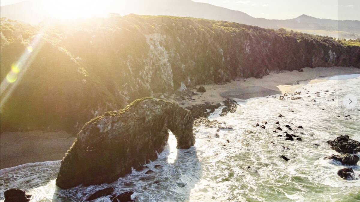 Horse Head Rock captured by a drone camera. Picture: Tom Corra, Let's be Adventurers Australia