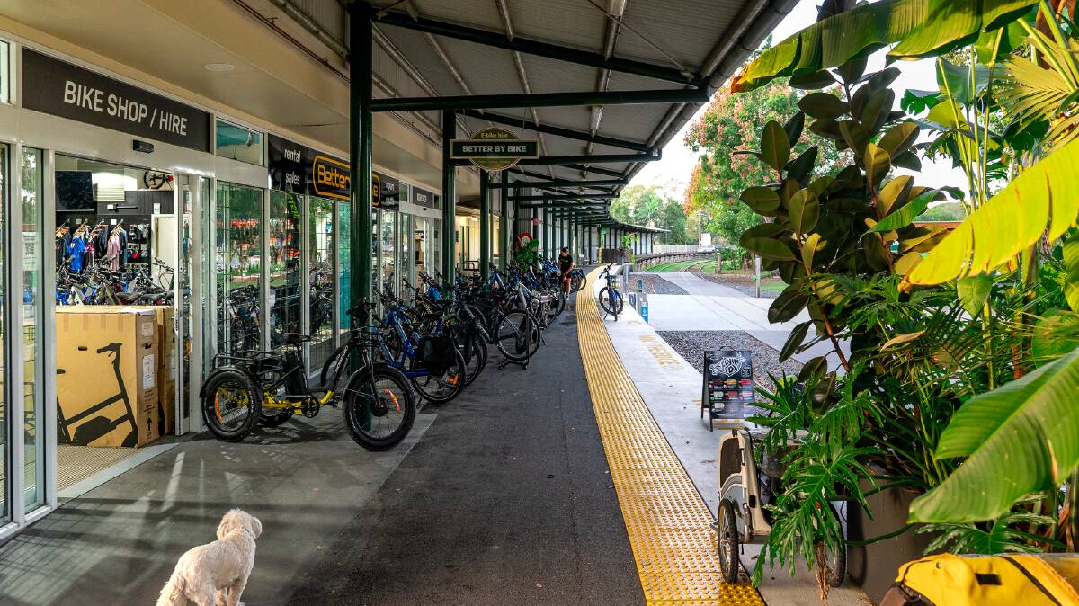 Hire a bike from Murwillumbah's platform. Picture by Michael Turtle Hire a bike from Murwillumbah's platform. Picture by Michael Turtle