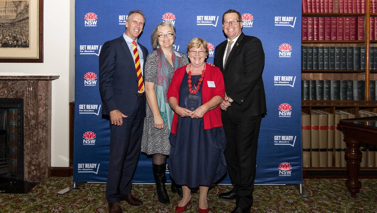 Surf Life Saving NSW CEO Steve Pearce with Tathra Surf Life Saving Clu's Loretta Chapple and Fran Elliot, alongside Minister for Emergency Services Troy Grant on Tuesday.