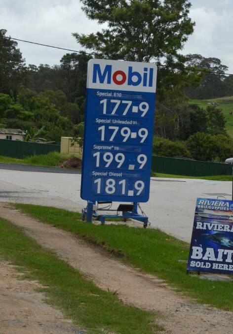 Bodalla Ampol petrol prices on Monday.