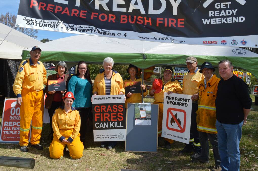 Residents and members of the Bodalla and Potato Point Rural Fire Brigades Get Ready and learn about preparing for bushfire at the Bodalla Fire Station on Saturday. RFS volunteers will be there on Saturday and Sunday.