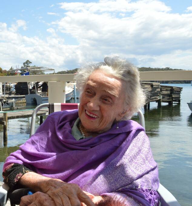 HAPPY AND HEALTHY: 101-year-old Marjory Kember at BoatsAfloat.