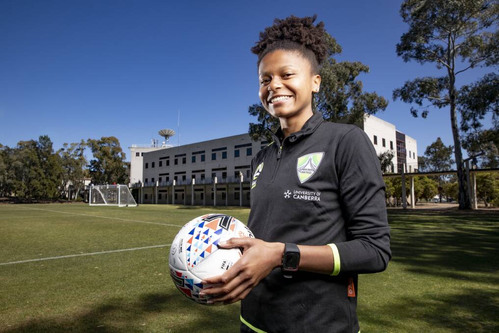 Canberra United signing Simone Charley hopes the USA follows the FFA's lead of pay parity for the Matildas and Socceroos. Picture: Sitthixay Ditthavong