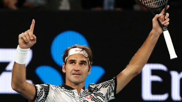 VETERAN TRIUMPH: Roger Federer after winning the Australian Open.