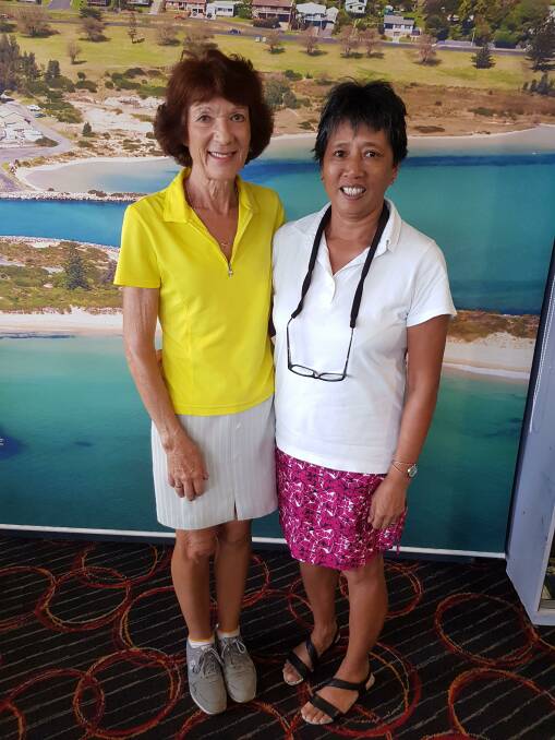 Bermagui Ladies Golf: Winner Bev Tyson and runner-up Anna Blacka.