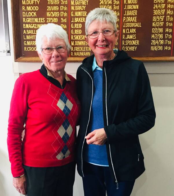 Narooma Ladies Golf: Tina Wilson - 2019 Gold Medal Winner, with Ladies President Jan Boxsell.
