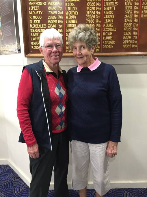 Narooma Ladies Golf: May/June Monthly Medal Winners Tina Wilson and Maddie Robinson.