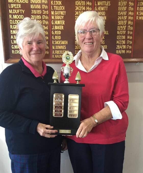 Narooma Ladies Golf: Division 2 Foursomes Champions Margaret Bennett and Lorraine McCarthy. 