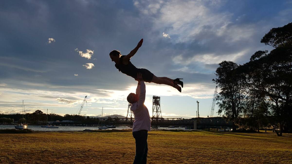 IN TRAINING: Surf Beach plasterer Garry Griffiths with dance partner Claire Lassau before the Stars of Eurobodalla perforance at Batemans Bay Soldiers Club on Saturday.