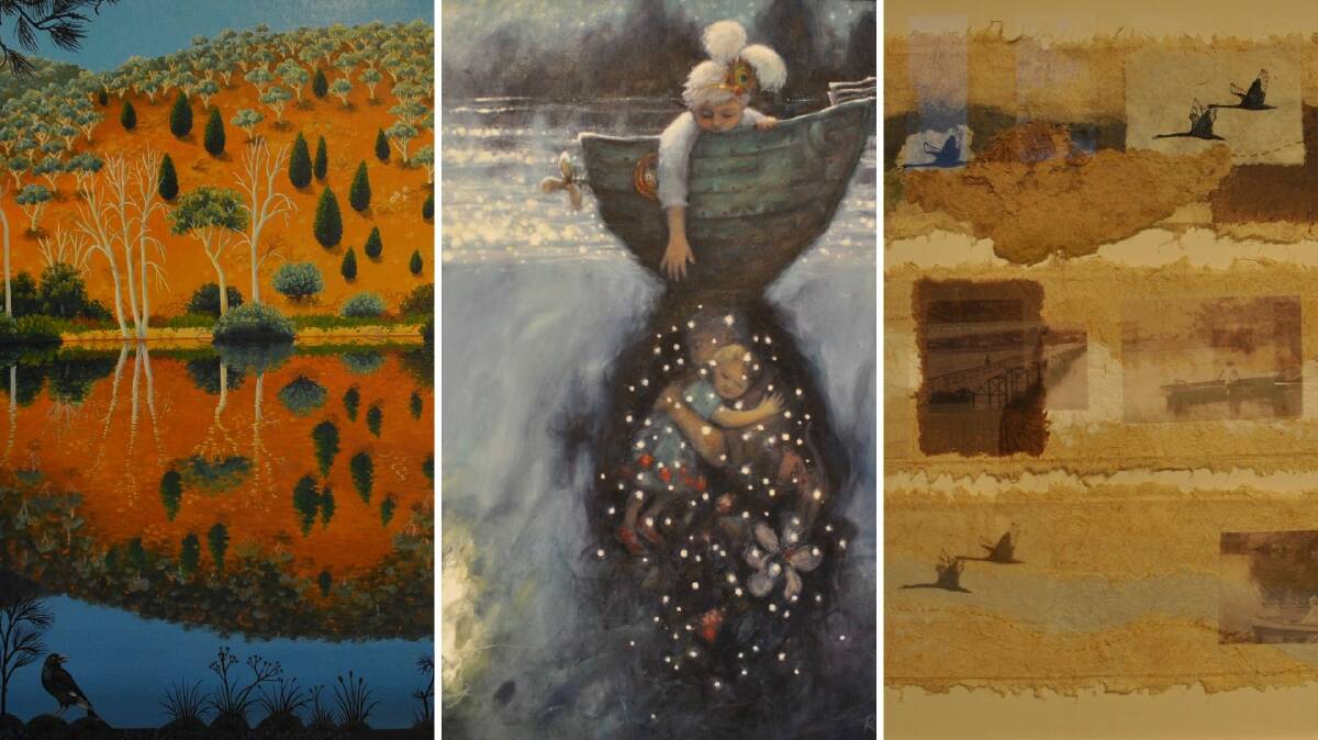 River of Dreams People's Choice Award winning artworks by Annie Franklin, Raewyn Lawrence and runner-up Mandy Hillson.