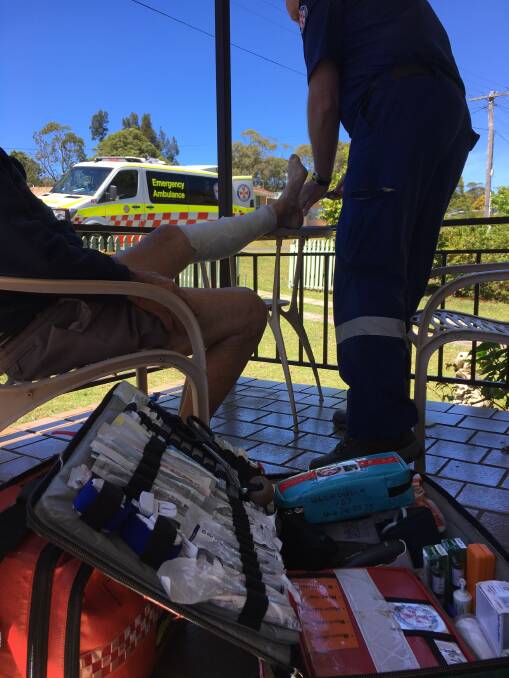 ROO ATTACK: The man was treated by paramedics at the scene. 