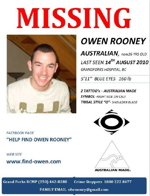 Mr Rooney's family never stopped searching for him. 