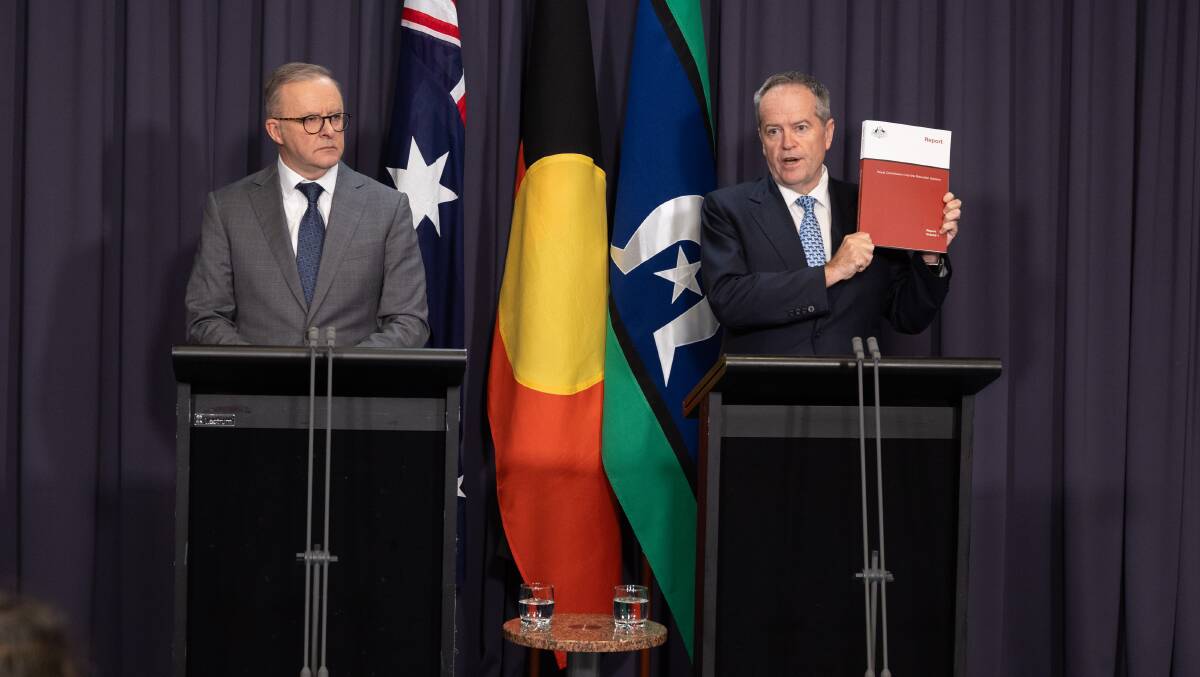 Prime Minister Anthony Albanese and Government Services Minister Bill Shorten. Picture by Gary Ramage Prime Minister Anthony Albanese and Government Services Minister Bill Shorten. Picture by Gary Ramage