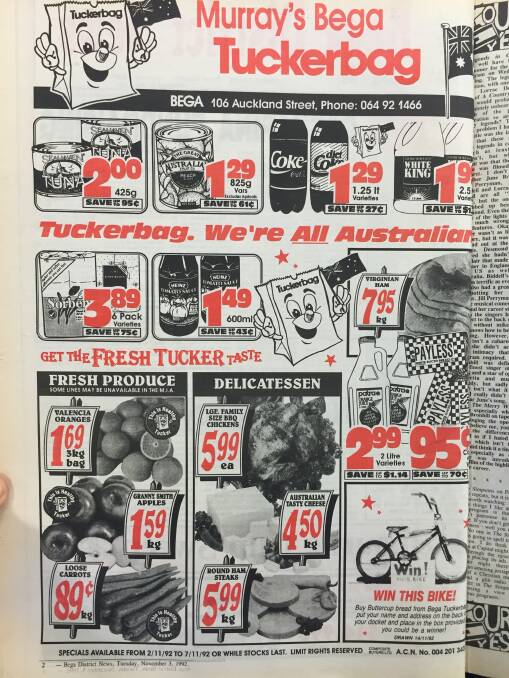 A Murray's Tuckerbag ad from 1992. 