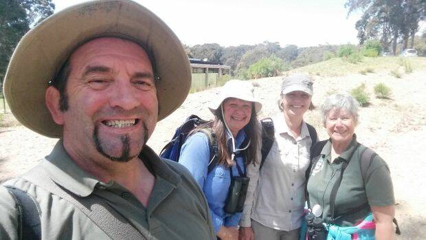 Stuart Harris, Julie Morgan, Helen Ransom and Diane Deans while on the BioBlitz expedition.  Photo: Stuart Harris
