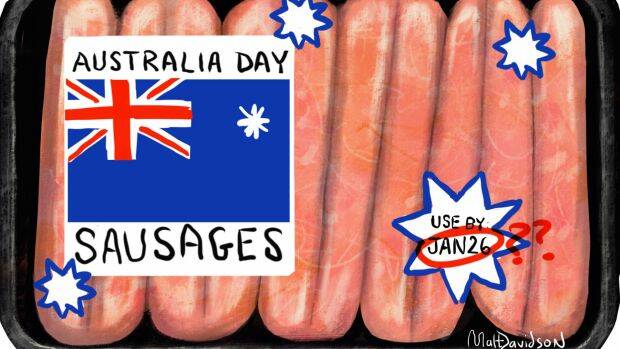 The only cows associated with January 26 are the ones in sausage form. Illustration: Matt Davidson 
