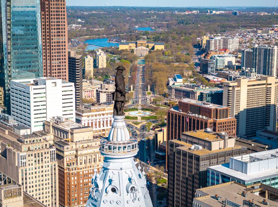 The William Penn Statue on top of City Hall. Picture: PHLCVB The William Penn Statue on top of City Hall. Picture: PHLCVB