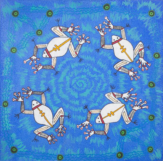 “Sea” by Sonya Naylor is one of the artworks to be projected onto the wall of the Council administration building during Reconciliation Week as part of Yuin Country: Art and Land Revealed.