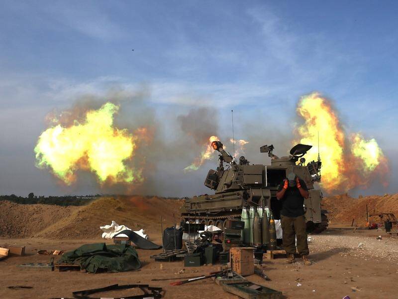 Israeli forces have carried out shelling of targets in the Gaza Strip amid battles with Hamas. (EPA PHOTO)