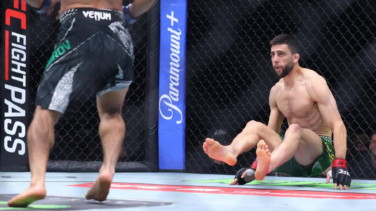It didn't take long for Uzbekistan's Ramazan Temirov to send Steve Erceg to the canvas in the UAE. (EPA PHOTO) It didn't take long for Uzbekistan's Ramazan Temirov to send Steve Erceg to the canvas in the UAE. (EPA PHOTO)