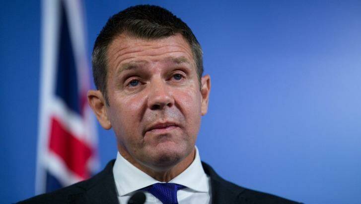 Mr Baird's emotions show at the press conference where he announced his decision to leave politics.  Photo: Janie Barrett
