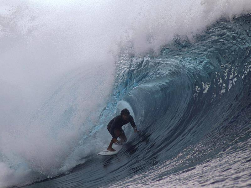 Paris Olympics organisers are determined to keep next year's surfing event in Teahupo'o. (AP PHOTO)