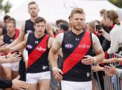 Michael Hurley is set to run out one last time for Essendon against the Tigers before retiring. (Michael Dodge/AAP PHOTOS)