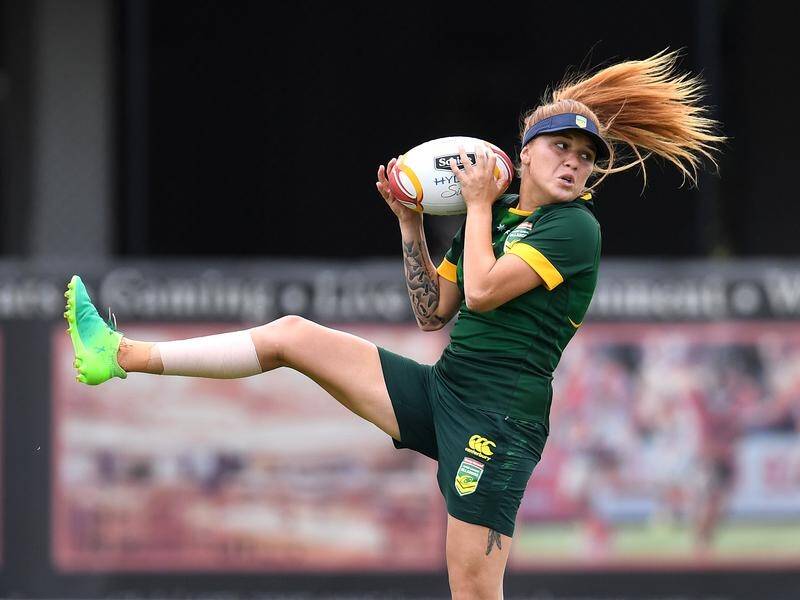 Caitlin Moran has been suspended for one NRLW game for her comments on the Queen on social media. (Dan Peled/AAP PHOTOS) Caitlin Moran has been suspended for one NRLW game for her comments on the Queen on social media. (Dan Peled/AAP PHOTOS)