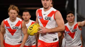 Luke Parker will play AFL game 250 when Sydney take on Essendon at the MCG.
