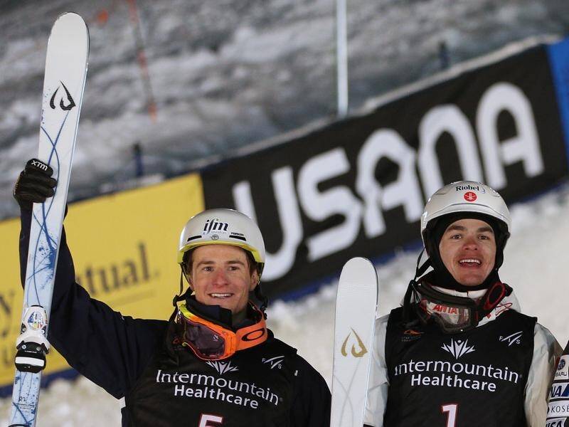 Matt Graham (l) will renew his rivalry with Mikael Kingsbury in the moguls World Cup.