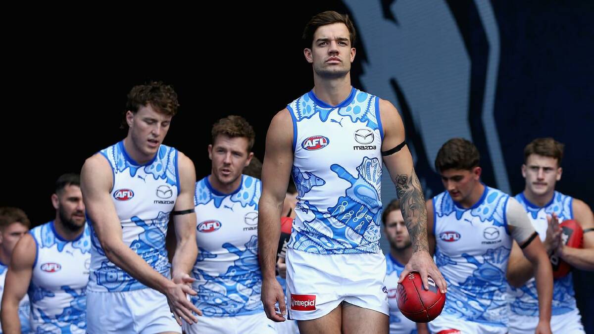 North Melbourne's Jy Simpkin is also expected to give up the captaincy of his club. (Rob Prezioso/AAP PHOTOS)