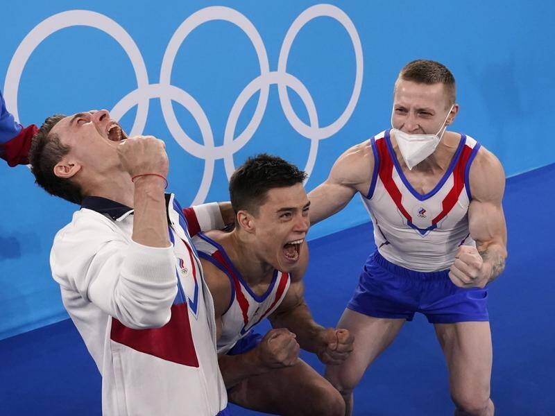 Russia have secured the men's artistic gymnastics team gold with a dramatic victory in Tokyo.