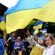 Supporters of Ukraine will rally outside the Russian embassy to protest the war against Ukraine. (Dan Himbrechts/AAP PHOTOS)